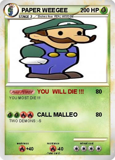 Pokemon PAPER WEEGEE Pokemon PAPER WEEGEE