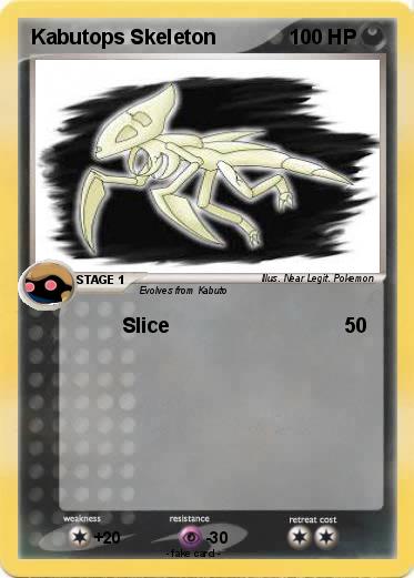 Pokemon Kabutops Skeleton