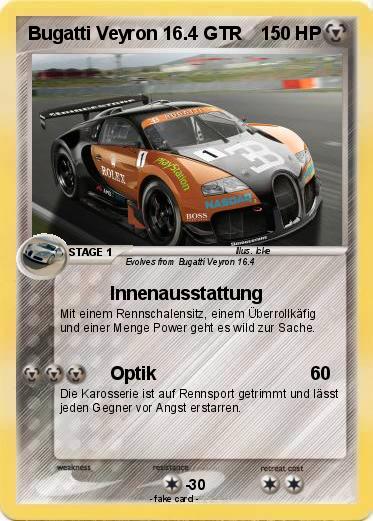 Pokemon Bugatti Veyron 16.4 GTR