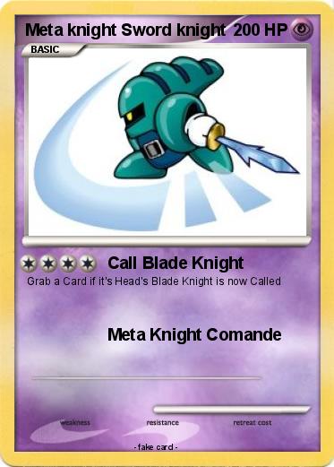 Pokemon Meta knight Sword knight