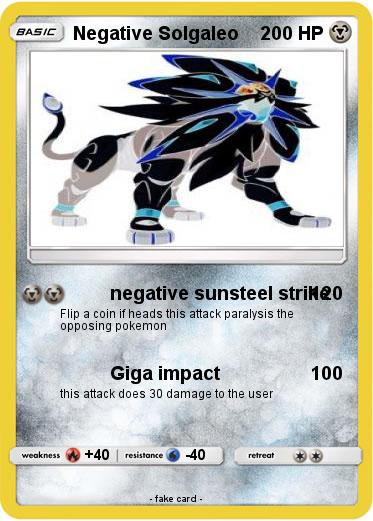 Pokemon Negative Solgaleo