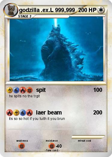 Pokemon godzilla .ex.L 999,999