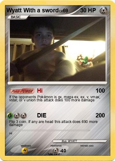 Pokemon Wyatt With a sword