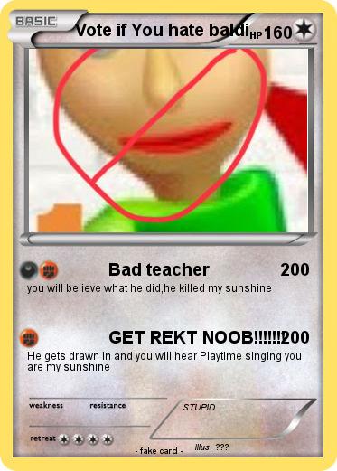 Pokemon Vote if You hate baldi