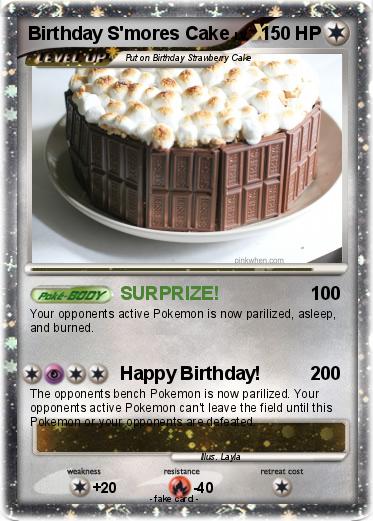 Pokemon Birthday S'mores Cake