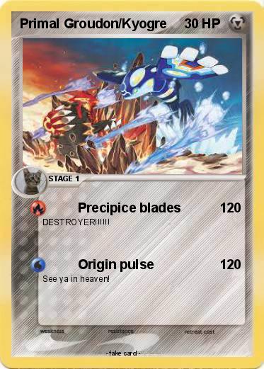Pokemon Primal Groudon/Kyogre