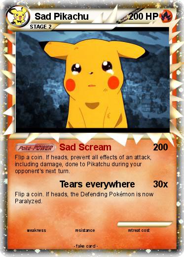 Pokemon Sad Pikachu