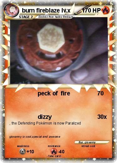 Pokemon burn fireblaze lv.x