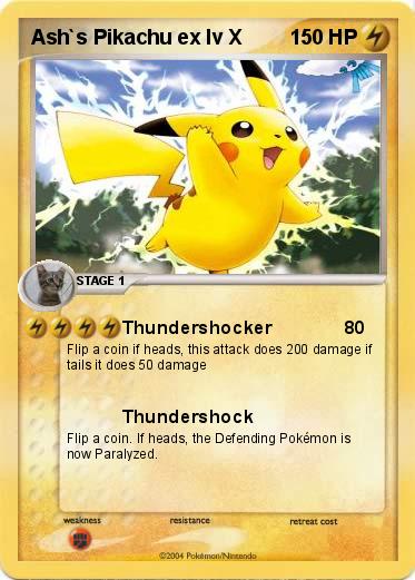 Pokemon Ash`s Pikachu ex lv X