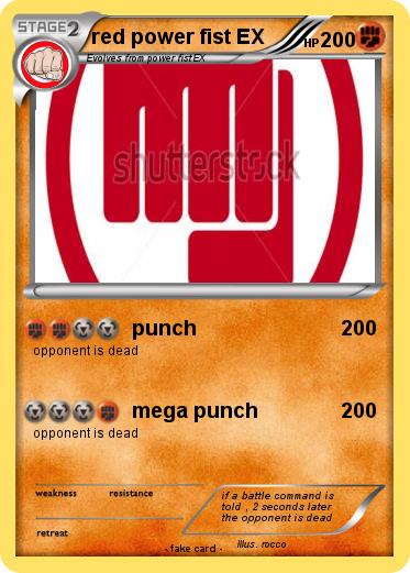 Pokemon red power fist EX