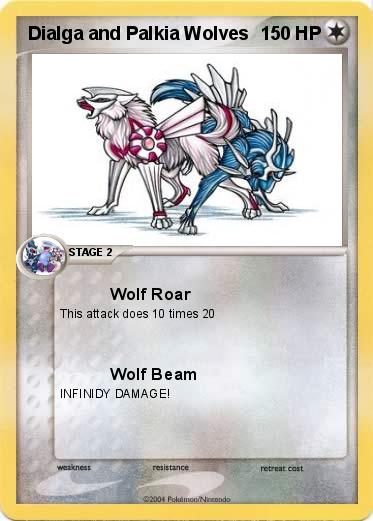 Pokemon Dialga and Palkia Wolves