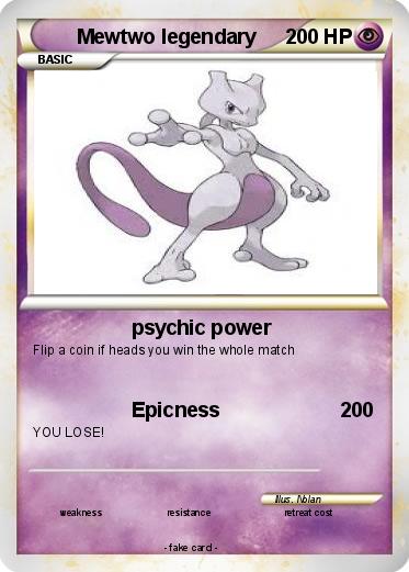 Pokemon Mewtwo legendary