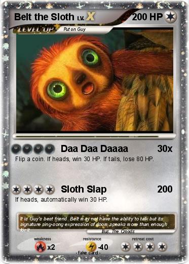 Pokemon Belt the Sloth