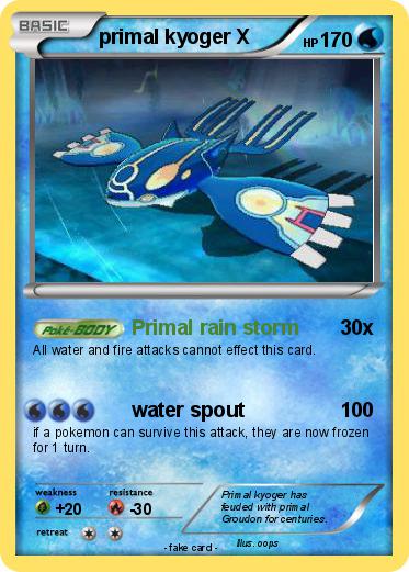 Pokemon primal kyoger X