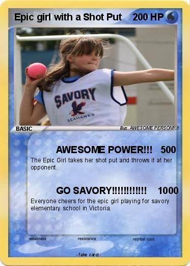 Pokemon Epic girl with a Shot Put