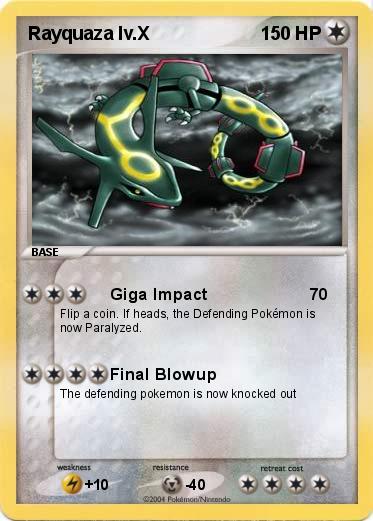 Pokemon Rayquaza lv.X