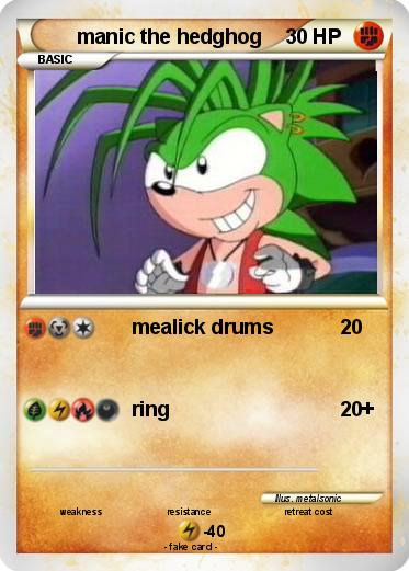 Pokemon manic the hedghog
