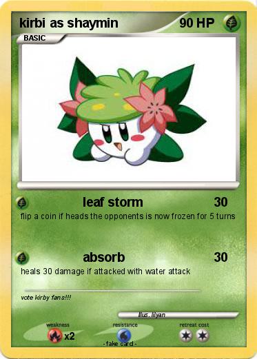 Pokemon kirbi as shaymin