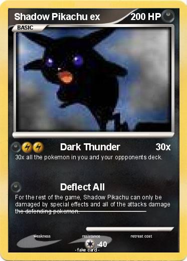 Pokemon Shadow Pikachu ex