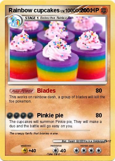 Pokemon Rainbow cupcakes