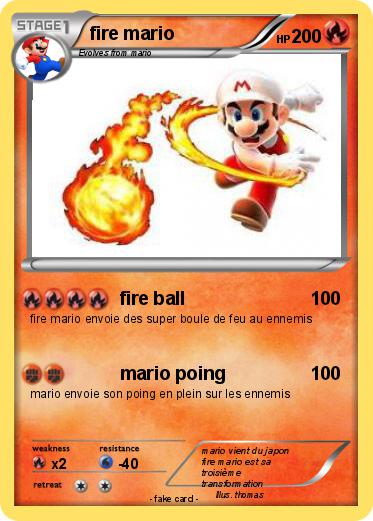 Pokemon fire mario