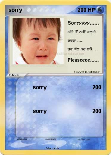 Pokemon sorry