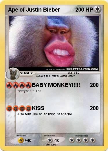Pokemon Ape of Justin Bieber