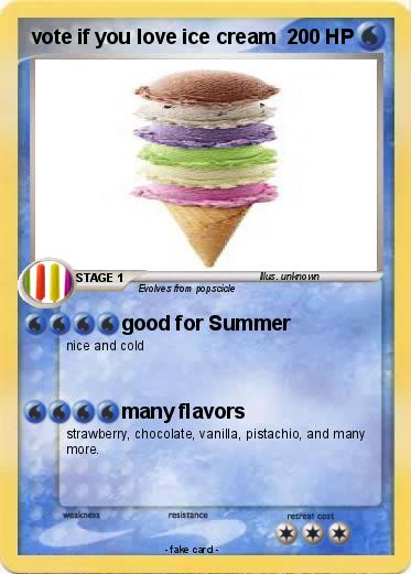 Pokemon vote if you love ice cream