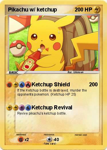 Pokemon Pikachu w/ ketchup