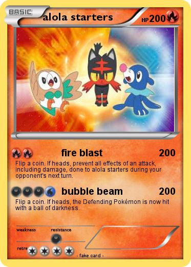 Pokemon alola starters