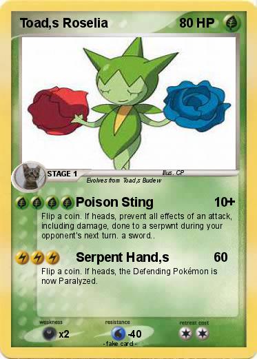 Pokemon Toad,s Roselia