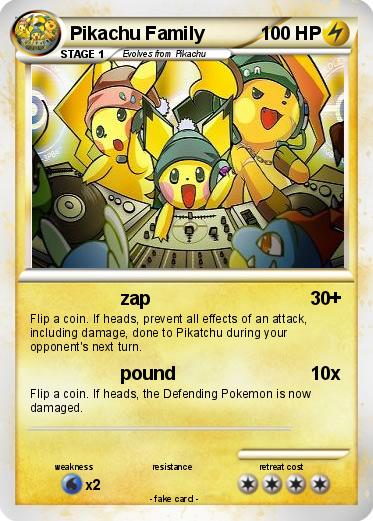 Pokemon Pikachu Family