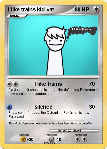 Pokemon I like trains kid