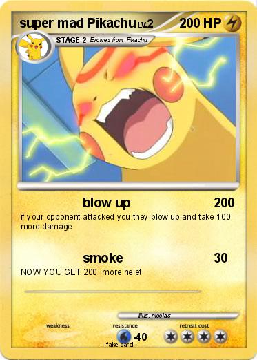 Pokemon super mad Pikachu