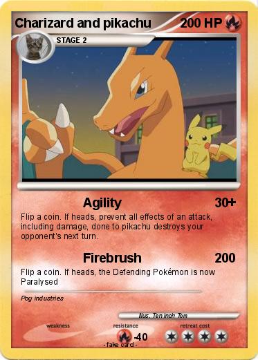 Pokemon Charizard and pikachu