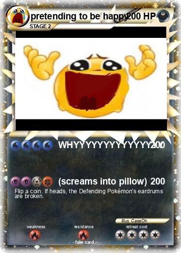 Pokemon pretending to be happy