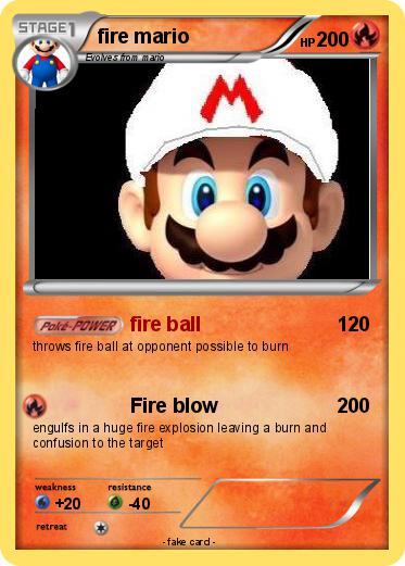 Pokemon fire mario