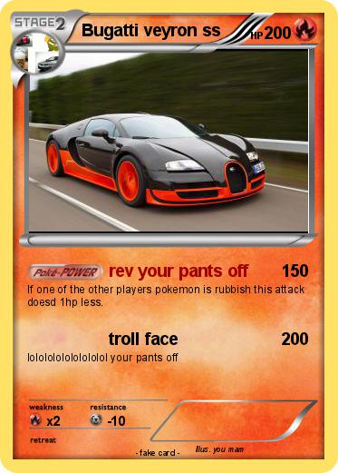 Pokemon Bugatti veyron ss