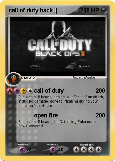 Pokemon call of duty back ||