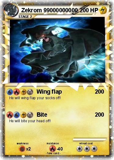 Pokemon Zekrom 99000000000