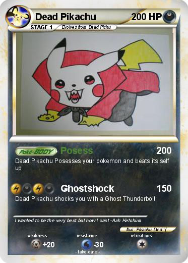 Pokemon Dead Pikachu