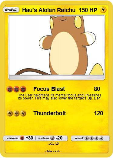 Pokemon Hau's Alolan Raichu