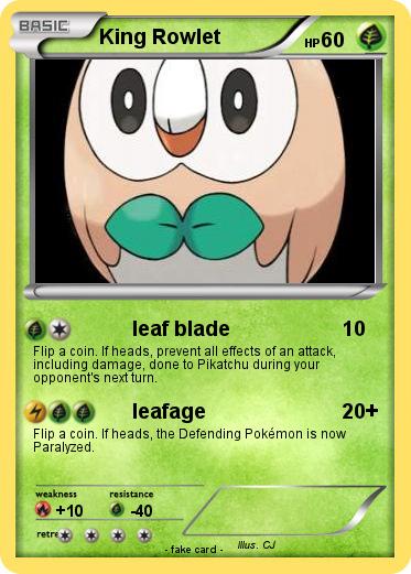Pokemon King Rowlet