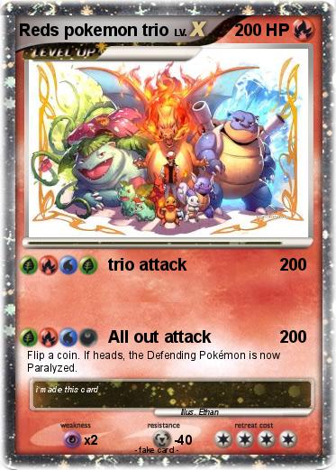 Pokemon Reds pokemon trio