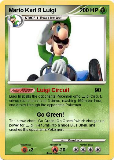 Pokemon Mario Kart 8 Luigi