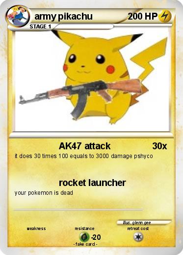Pokemon army pikachu
