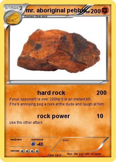 Pokemon mr. aboriginal pebble