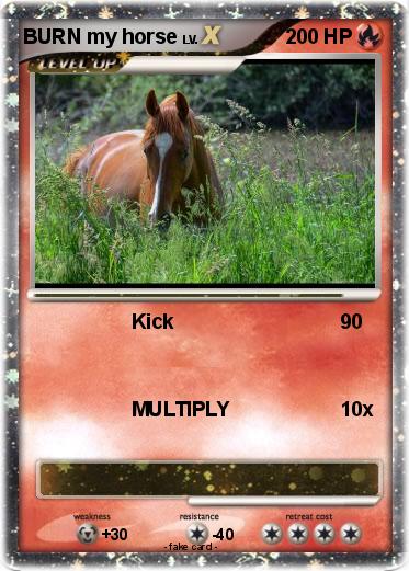 Pokemon BURN my horse