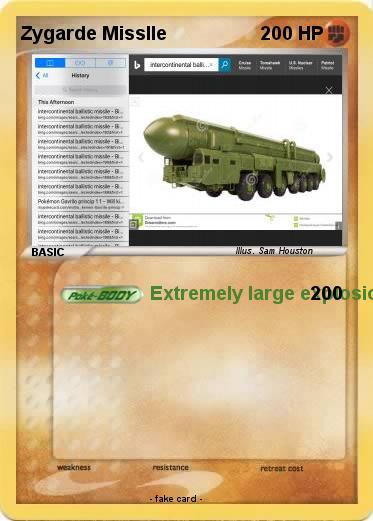 Pokemon Zygarde Misslle