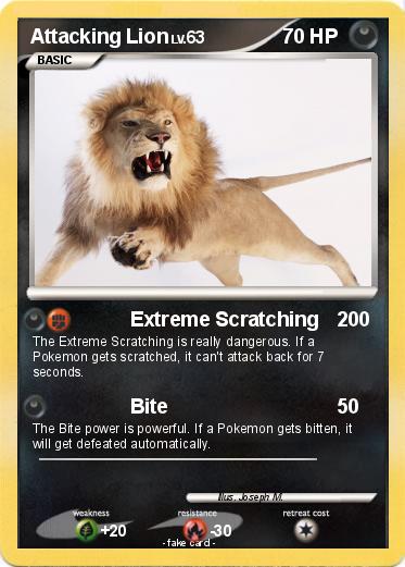 Pokemon Attacking Lion